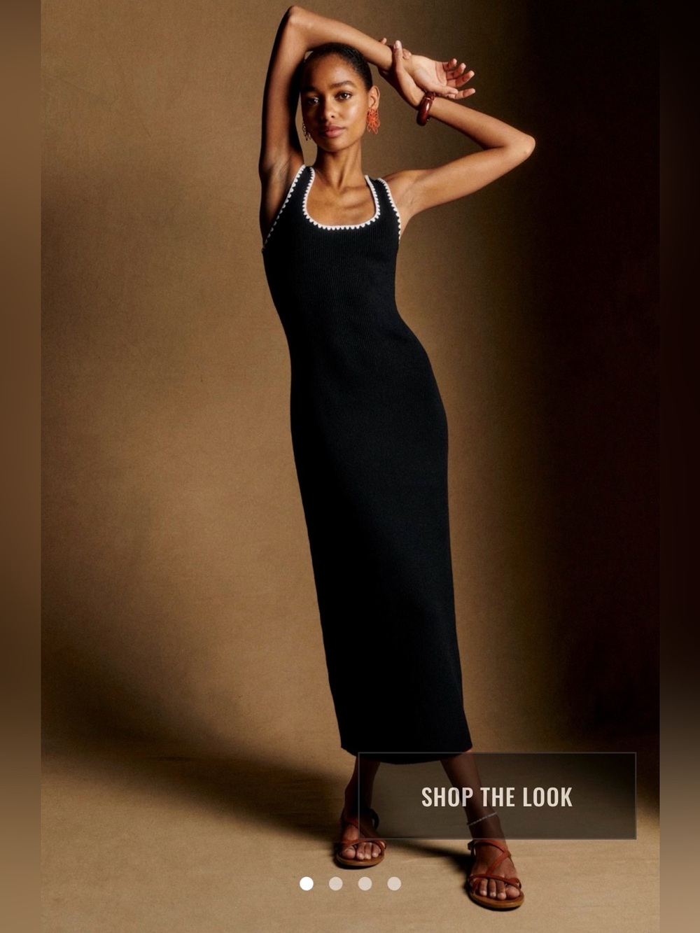 Sézane Iona Dress, Black Ecru, Size XS, NWT